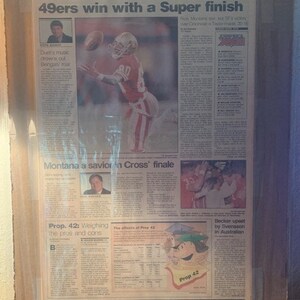 Football Super Bowl 1989 NFL Jerry Rice MVP  NFL winner San Francisco 49ers