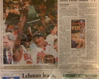 Michael Jordan 1997 Chicago Bulls Champions of NBA Basketball