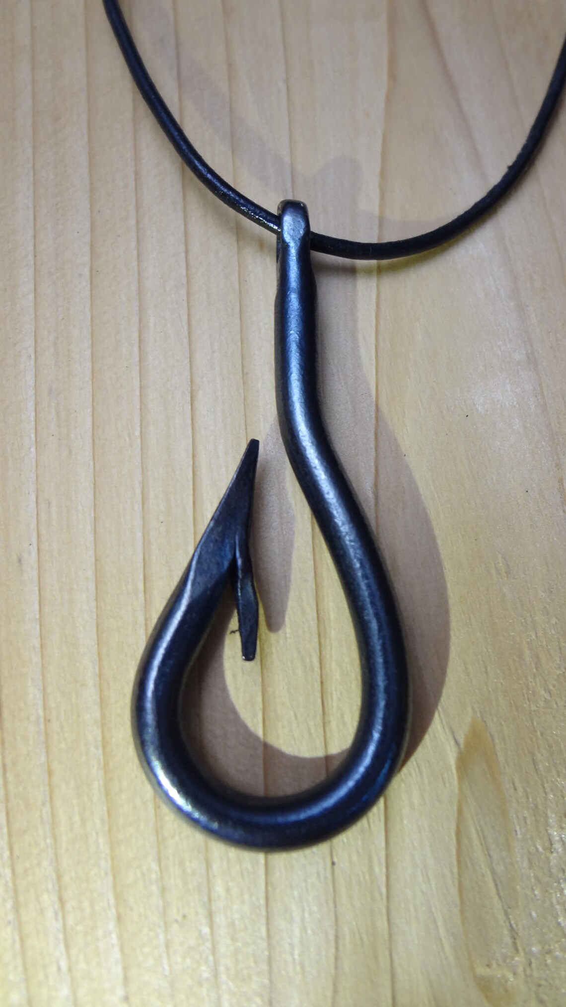 Fish Hook Pendant Etsy