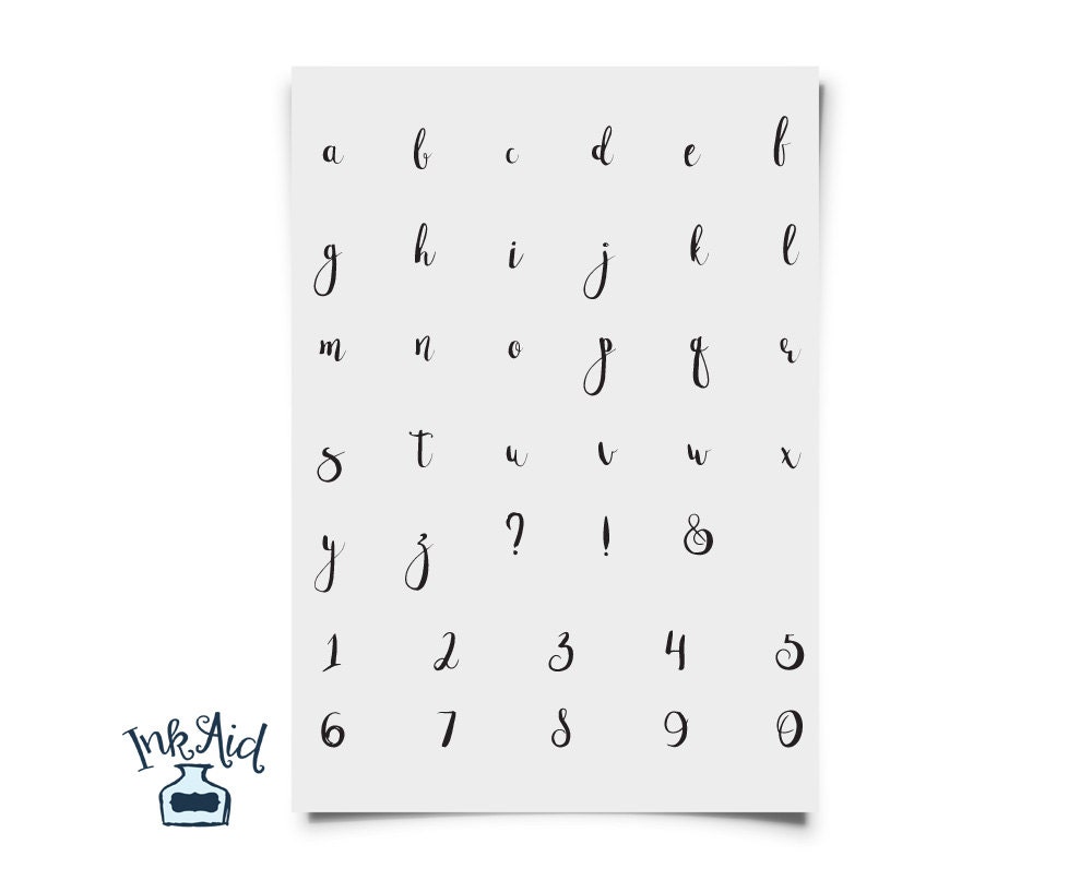 hand lettering practice alphabet paper pdf format etsy