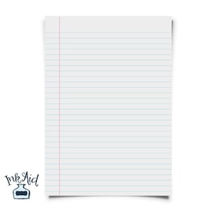 Print Your Own Lined Writing Paper Wide Rule College Etsy