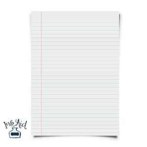 Print uw eigen | NOTITIEBOEKJE Papier | Brede regel EN collegeregel beide inbegrepen | Afdrukbaar PDF-formaat • Verander printerpapier in notebookpapier