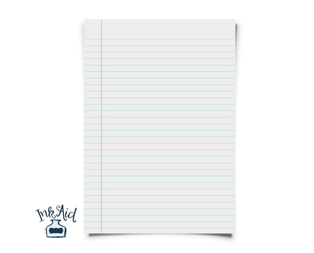 print your own notebook paper wide rule and college rule etsy