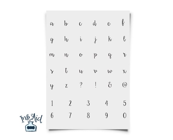 hand lettering practice alphabet paper pdf format etsy
