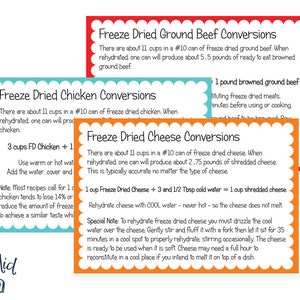 Gefriergetrocknetes FLEISCH | Lebensmittelaufbewahrung Kochbuch 4x6 Rezeptkarten | Druckbare Digital Download PDF | Thrive #10 Can Prepper Bereitschaft