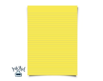 Print Your Own | LINED Writing Paper | Wide Rule & College Rule Both Included | Printable PDF Format • Add Journal Lines to Scrapbook Paper