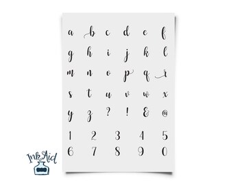 hand lettering practice alphabet paper pdf format etsy