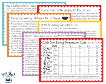 OUTDOOR COOKING | Food Storage Cook Book 4x6 Recipe Cards | Printable Digital Download PDF | Camp Fire & Dutch Oven Prepper Preparedness