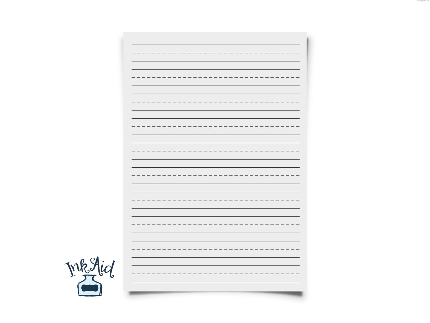 print your own kindergarten writing paper full page and etsy