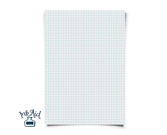 Print Your Own GRAPH Grid Paper 1/4 Inch Squares PDF Format Blue