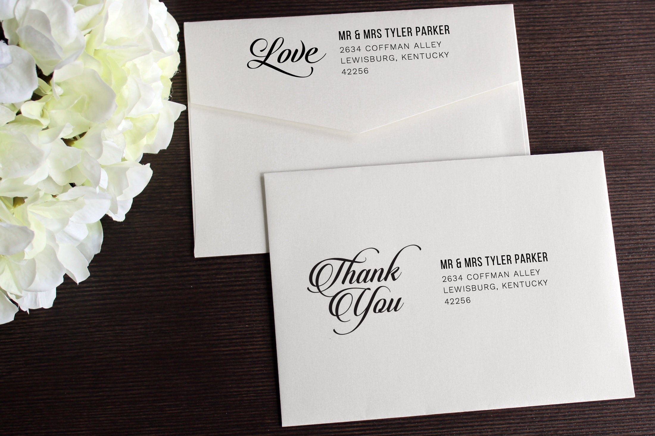 Thank You Envelope Address Word Template Printable Return Etsy