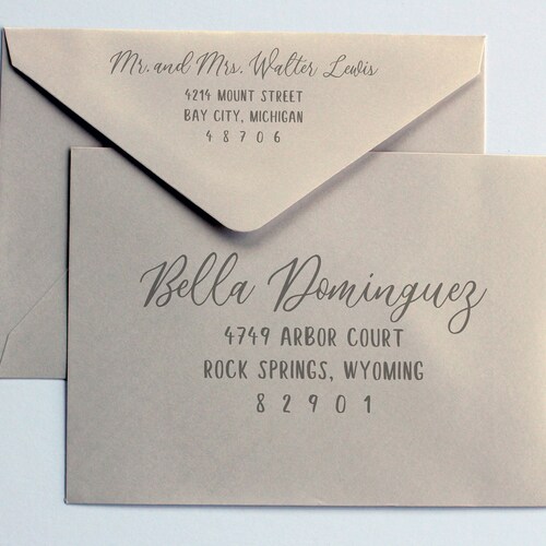 Envelope Address Word Template Printable Return Address Etsy