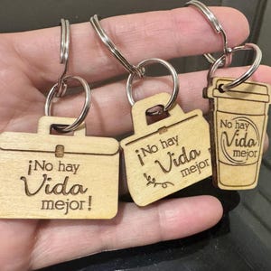 Llavero de madera grabado, La mejor vida de la historia, jw, vida pionera, No hay vida mejor, madera de tilo de 3 mm