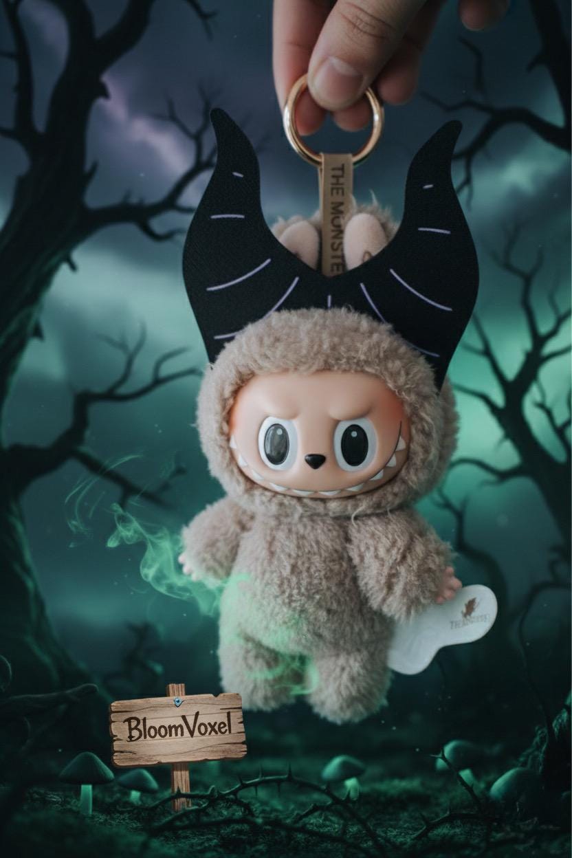 即日発送】ラブブ LABUBU ぬいぐるみ キーホルダー イニシャル R