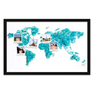 Mapa mundial Push Pin Board • Topografía de gafas de mar