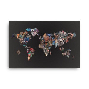 World Map Canvas • Animal Tattoos from Around the World