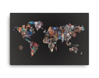 World Map Canvas • Animal Tattoos from Around the World