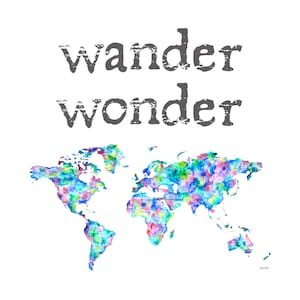 Wander + Wonder Weltkarte temporäre Tattoo