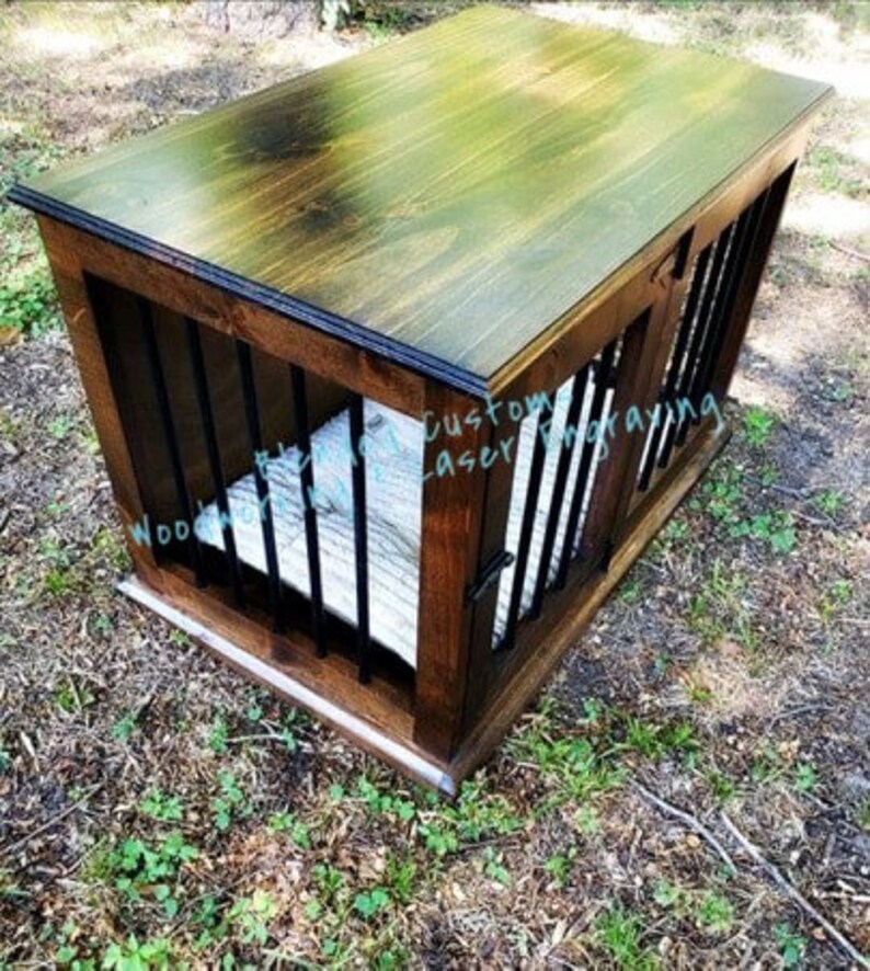 Alder SINGLE DOG KENNEL Painted or Paint/Stain Combo Etsy