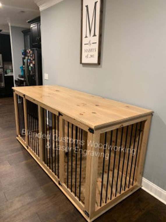 Alder DOUBLE DOG KENNEL Hand Crafted Dog Kennel kennel Etsy