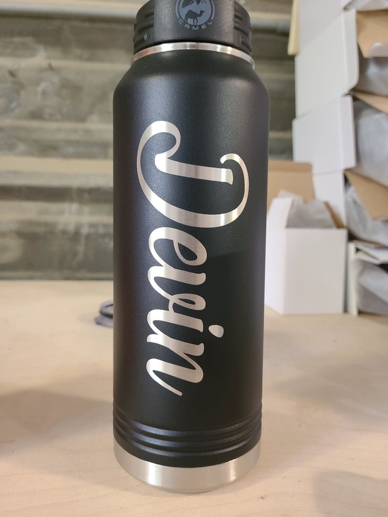 Personalized Water Bottle With Flip Top Straw - Etsy