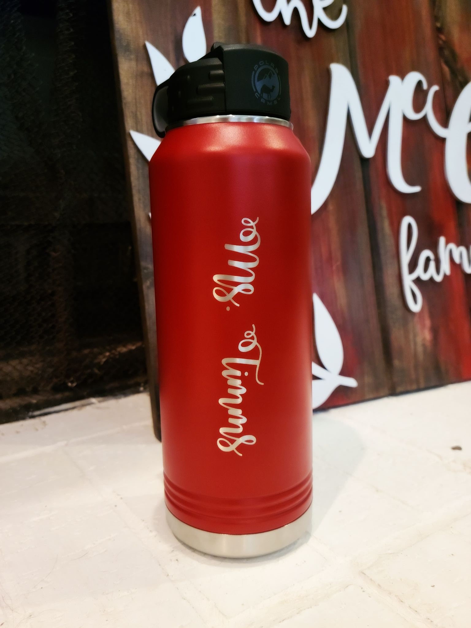 Personalized Water Bottle With Flip Top Straw - Etsy