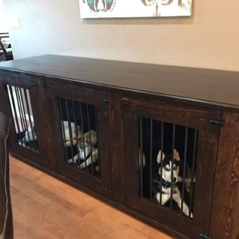 Alder TRIPLE DOG KENNEL Hand Crafted Dog Kennel Kennel Wood Etsy