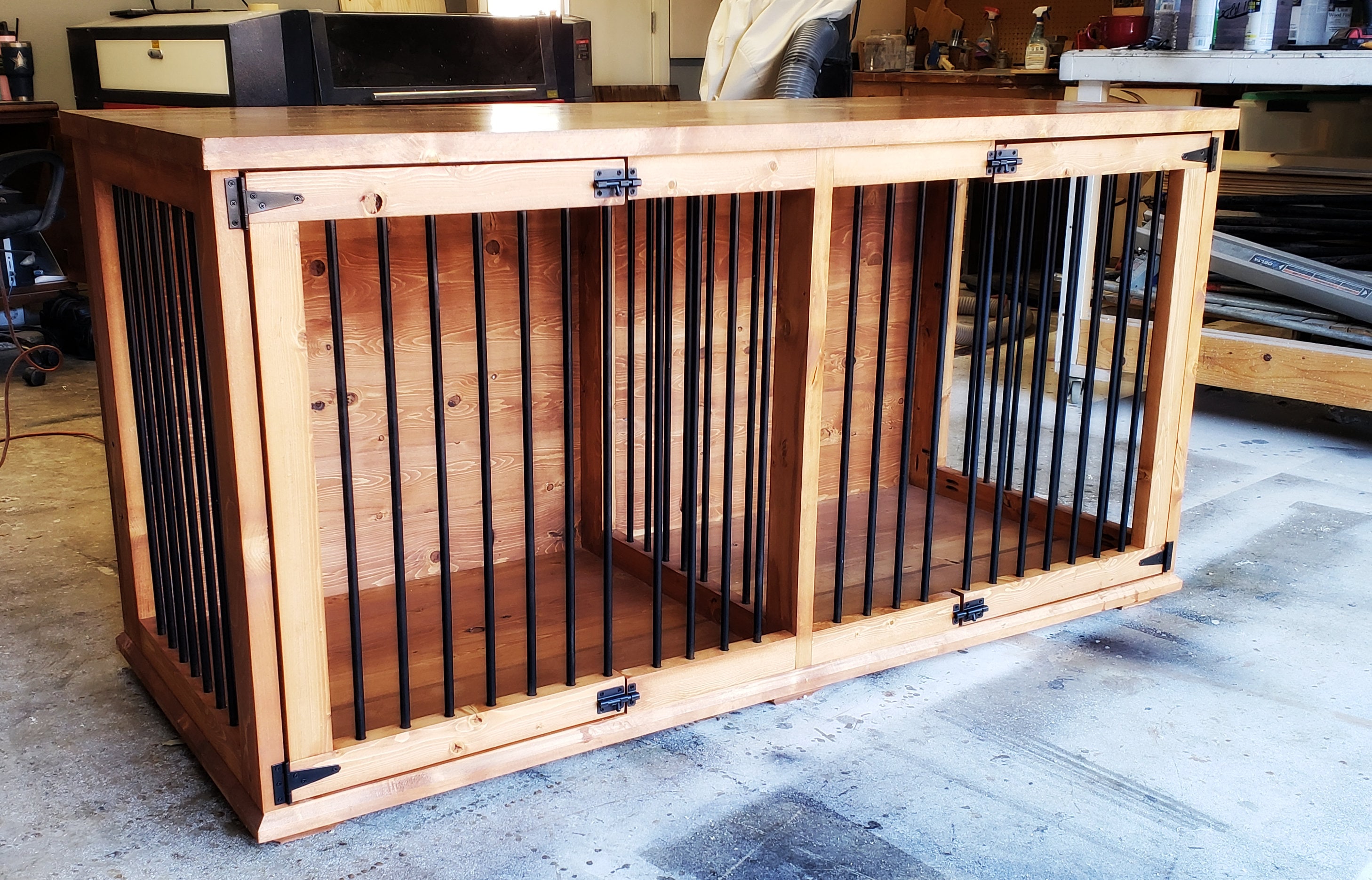 DOUBLE DOG KENNEL Hand Crafted Dog Kennel kennel wood dog Etsy