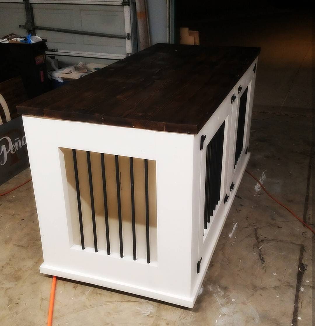 Alder TRIPLE DOG KENNEL Rustic Hand Crafted Dog Kennel Etsy
