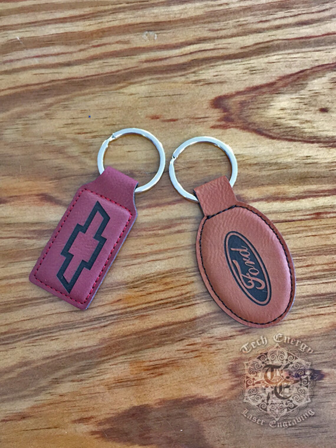 Custom Engraved Leather Keychain Etsy