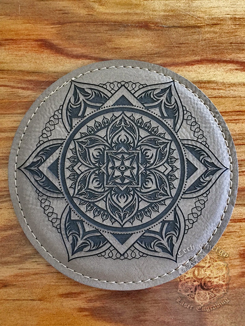 Custom Laser Engraved Leather Coasters Etsy