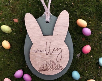 Personalized easter basket name tag Cute Name tags Easter personalized name tags Bunny gifts