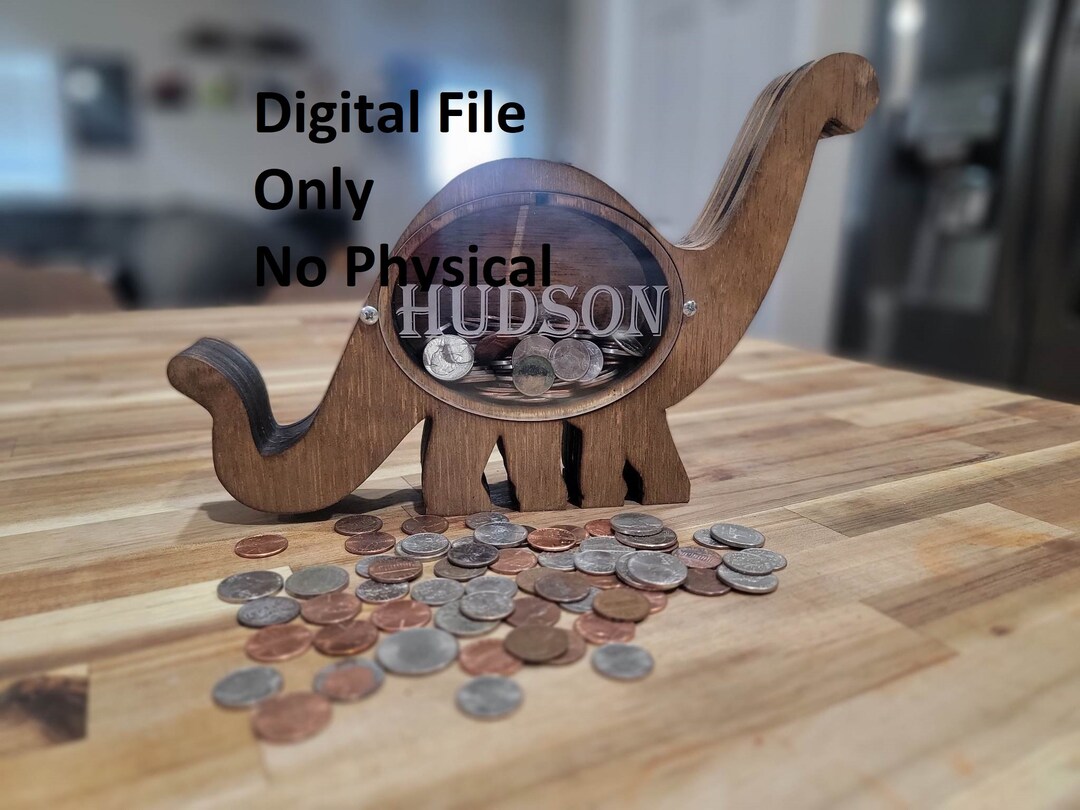 Dinosaur Bank Digital File Dinosaur Bank Laser Cut File Etsy