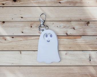 Peek a boo ghost keychain. Spooky cute ghost keychain Halloween keychain