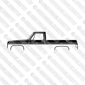 Digital Download car silhouette vector for Chevrolet C10 3rd gen Short bed EPS | SVG | Ai | Png