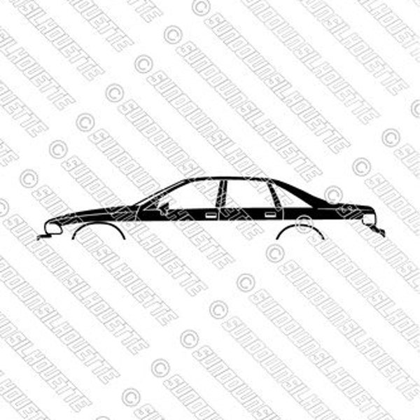 Digital Download vector graphic - Chevrolet Caprice 4th gen 1993-1994 sedan EPS | SVG | Ai | Png