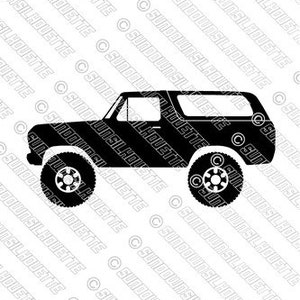 Digital Download vector graphic - Lifted Ford Bronco 2nd gen 1978 1979 EPS | SVG | Ai | PNG