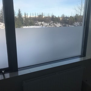 Plain frosted window film | No pattern (custom made in Iceland)