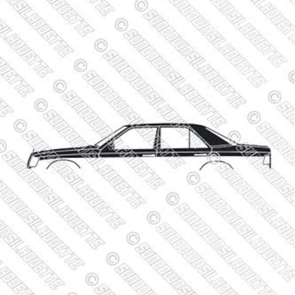 Digital Download vector graphic - The Mercedes W124 sedan EPS | SVG | Ai | PNG