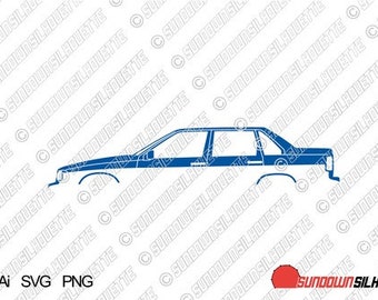 Digital Download vector graphic - Volvo 850 sedan 4 door T5. EPS | SVG | Ai | PNG