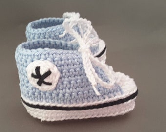 Converse All Star baby slofjes gehaakte schoentjes allstar sneakers sloffen voor babyshower of kraamcadeau moederdag  Nicelittlegift