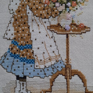 Embroidery Holly Hobbie handmade vintage needlework image 3