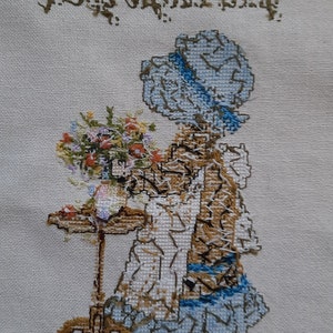 Embroidery Holly Hobbie handmade vintage needlework image 4
