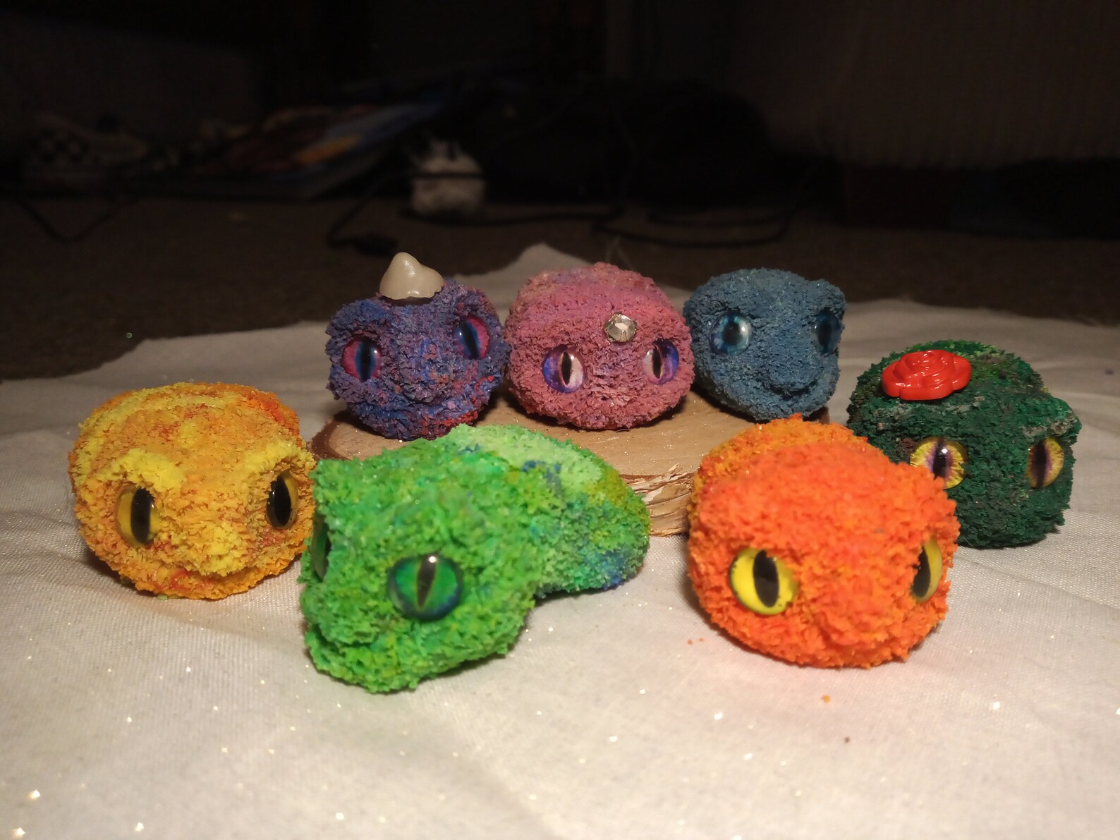 Moss Mates. Polymer clay sculpture moss creatures. Etsy