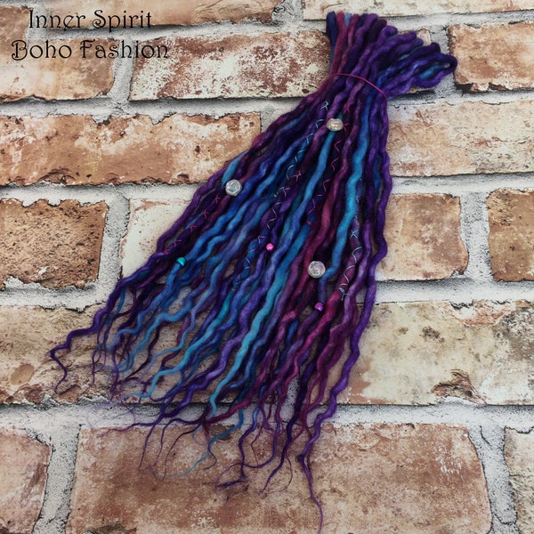 Dreadlocks - Single Ended Cosmic Custom Wool Hair Accessories