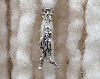 Silver Effect Zombie Dread Bead Charm