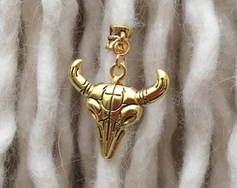 Tibetan Gold Bull Dreadlock Bead