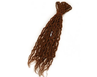 Custom DE Dreadlocks - Copper Double Ended Wool Dreadlocks, Full Head or Accent Set