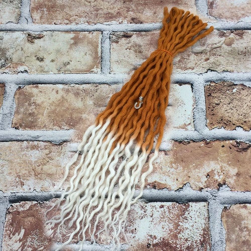 Custom Dreads Double Ended Ginger Ombre Wool Dreadlocks Etsy