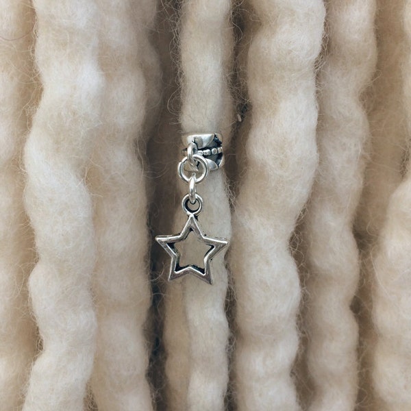 Tibetan Silver Star Dread Bead, Dreadlock Charm, Dread Jewellery, Dreadlocs, Boho, Gypsy, Pirate, Hair beads, Braid Beads, Dreads, Beard